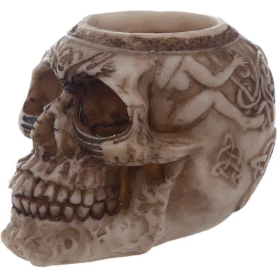 Afbeelding van Doodskop theelicht houder Set 3 stuks