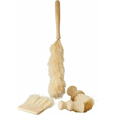 Afbeelding van LOBERON 4 delige set decoratieve borstels Jalexor bruin