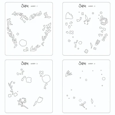 Afbeelding van Layered stencil heart wreath Sizzix