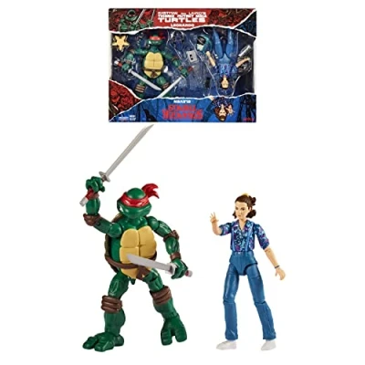 Afbeelding van Teenage Mutant Ninja Turtles &amp; Stranger Things Action Figure Double Pack Leonardo Eleven