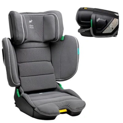 Afbeelding van Urban Kanga Wallaroo 2.0 Draagbaar en Opvouwbaar Reisautostoeltje Stoelverhoger ISOFIX i Size 100 150cm (Grijs/Wit)