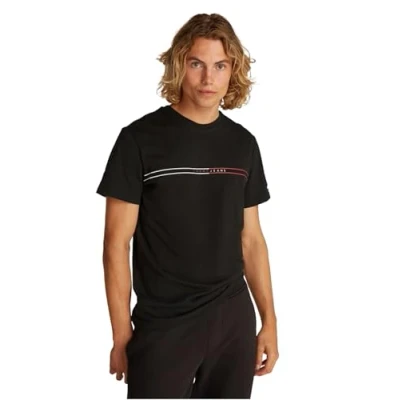 Afbeelding van Tommy Jeans Entry Graphic TEE Tshirt print, Heren, Maat: 56, Black