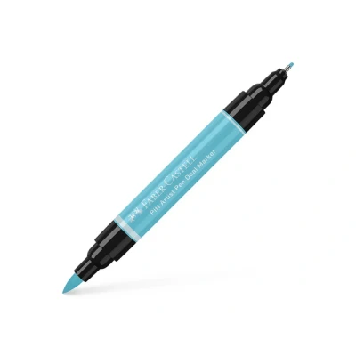 Afbeelding van 4x Tekenstift Faber Castell Pitt Artist Pen duo marker 154 licht kobal