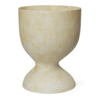Afbeelding van ferm LIVING bloempot Evoke Mid, beige, 19 liter, glasvezel
