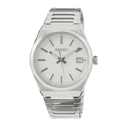 Afbeelding van Seiko SUR553P1 Horloge staal zilverkleurig wit 39,0 mm
