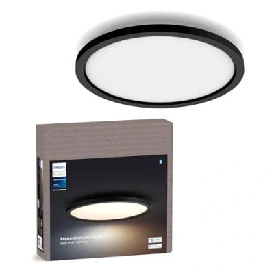 Afbeelding van Philips Hue Aurelle paneellamp warm tot koelwit licht zwart rechthoekig
