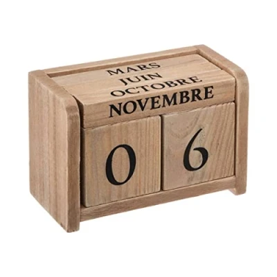 Afbeelding van Atmosphera Koloniale kalender, beige, 7 5 x 11 cm