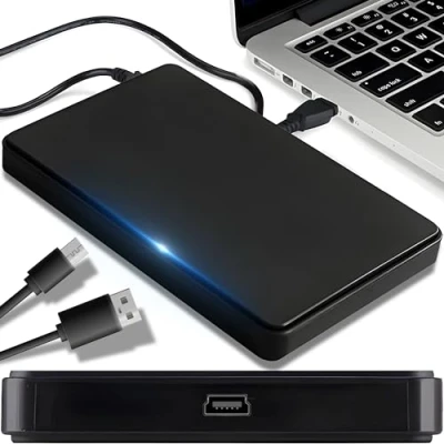 Afbeelding van Retoo SSD behuizing 2,5 inch harde schijf USB 2.0 SATA III HDD in hoogte 9,5 mm 7 kabel externe montage zonder gereedschap zwart