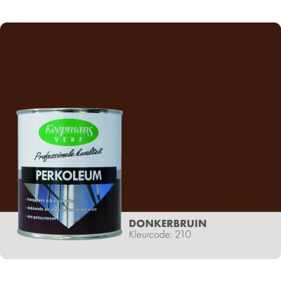 Afbeelding van Koopmans Perkoleum Hoogglans Dekkend Ready Mixed 0,75 ltr 210 donkerbruin Buitengevel &amp; Tuin