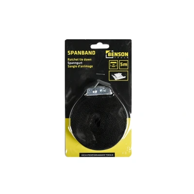 Afbeelding van Benson Spanband met Snelsluiting Rood/Zwart 5 meter