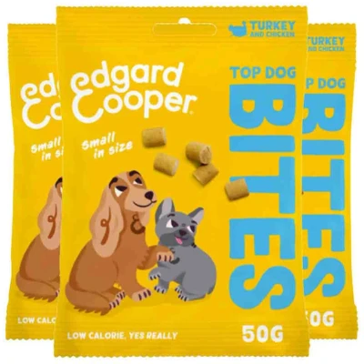 Afbeelding van 3x Edgard&amp;Cooper Adult Bite S Kalkoen&amp;Kip 50 gr
