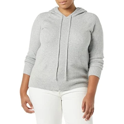 Afbeelding van Amazon Essentials Dames Soft Touch Hooded Pullover Jumper, Grijs Heather, XS