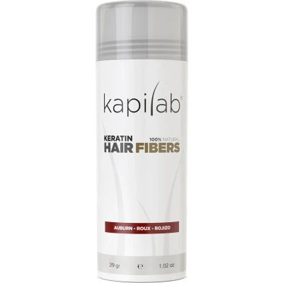Afbeelding van Kapilab Hair Fibers Kastanjebruin Keratine haarvezels verbergen haaruitval Direct voller haar 100% natuurlijk 29 gram