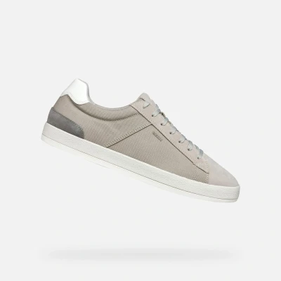 Afbeelding van Geox Serifos Sneakers laag, Heren, Maat: 41, Light grey Leer en textiel