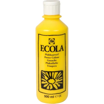 Afbeelding van Talens Ecola Plakkaatverf Flacon Van 500 Ml, Geel