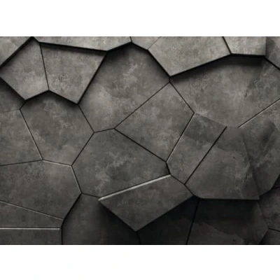 Afbeelding van 3D behang beton donkergrijs, vliesbehang in betonoptiek, antraciet 399241, bijzondere optiek 39924 1, BRICOFLOR.nl