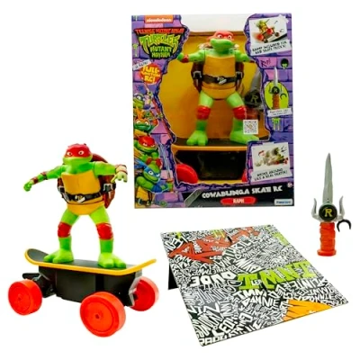 Afbeelding van Teenage Mutant Ninja Turtles Raphael Cowabunga Skate RC imiteert echte skatetrucs 2,4 GHz afstandsbediening vanaf 3 jaar