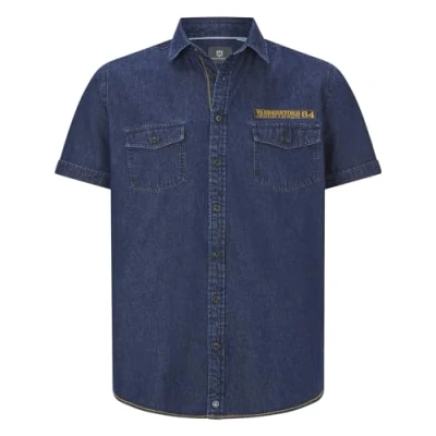 Afbeelding van Jan Vanderstorm casual overhemd blauw