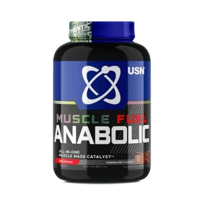 Afbeelding van USN Spierbrandstof Anabole Chocolade Alles in één Eiwitpoeder Shake (2kg): Workout Boosting, Anabool voor Spieraanwinst