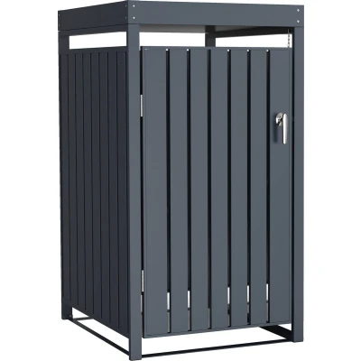 Afbeelding van AXI Leon metalen Containerombouw Antraciet Kliko ombouw voor 1 afvalcontainer Max. 240L Goede ventilatie