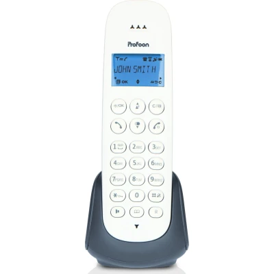 Afbeelding van Profoon PDX 300AE DECT telefoon met 1 handset, leisteen White Anthracite