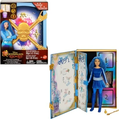 Afbeelding van Mattel Disney Descendants: The Rise of Red Doll &amp; Playset, Sorcerer&#039;s Cookbook with Princess Chloe Charming, Dochter van Assepoester, Mix for Surprise