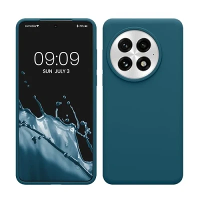 Afbeelding van kwmobile telefoonhoesje geschikt voor OnePlus 13 Hoesje met siliconen coating Smartphone case in petrol