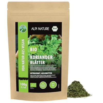 Afbeelding van Alpi Nature bio korianderbladeren (100 g) gedroogd korianderblad van gecontroleerde organische teelt 100% natuurlijk zonder additieven