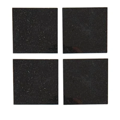 Afbeelding van CREATIVE TOPS Onderzetter, 100% graniet, natuurlijk zwart, 4 stuks,