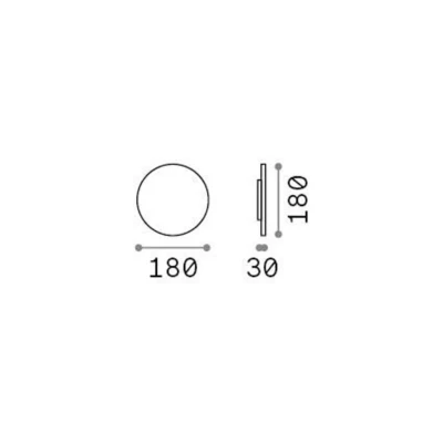 Afbeelding van Ideallux Ideal Lux LED buitenwandlamp Punto, bruin, Ø 18 cm metaal