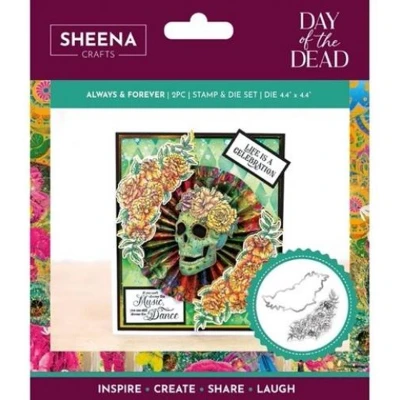 Afbeelding van Sheena Douglass Day of the Dead Clearstamp/Snijmal Always &amp; Forever