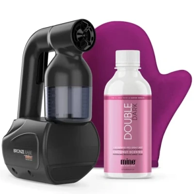 Afbeelding van MineTan Bronze Babe Personal Spray Tan Kit Zwart Draagbaar, Thuis Machine Met Oplossing
