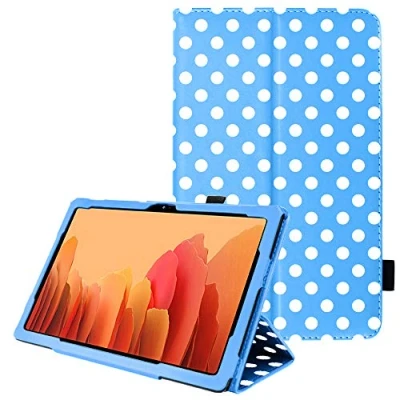 Afbeelding van TECHGEAR lederen hoesje voor Samsung Galaxy Tab A7 10,4 inch (SM T500 / T503 T505 T509) Premium PU slanke foliostandaard smart case cover met handriem, automatisch slapen/wakker