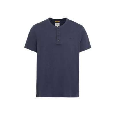 Afbeelding van camel active Henley Kurzarm Tshirt basic Night blue, Heren, Maat: XL, blue