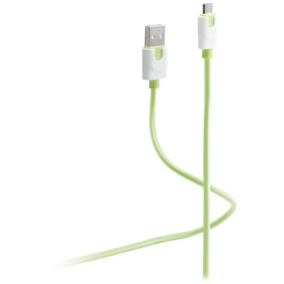 Afbeelding van Flexline® USB Ladekabel A Stecker auf Micro B, grün, 0,3m