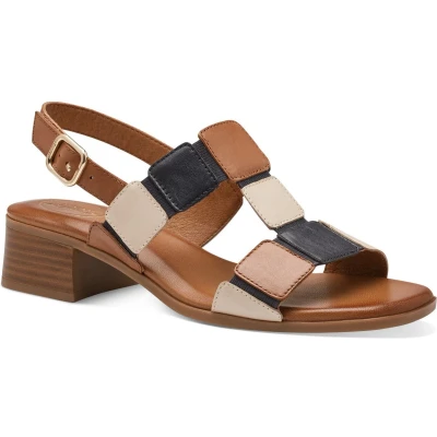 Afbeelding van Tamaris Sandalen, Dames, Maat: 39, Navy comb Leer
