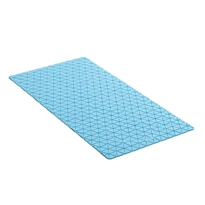 Afbeelding van Antislip badmat van rubber SBS TP met 94 zuignappen, design diamond, blauw, afmetingen: 72 x 36 cm