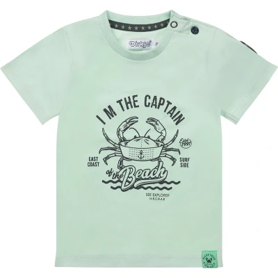 Afbeelding van Dirkje T shirt ss met printopdruk mintgroen