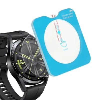 Afbeelding van kwmobile 2x smartwatch screenprotector geschikt voor Huawei Watch GT 3 (46mm) Protector sporthorloge krasbestendig Transparant met aanbrengtool