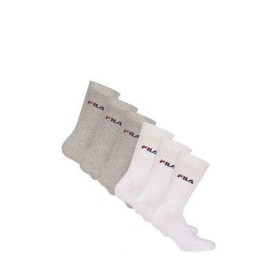 Afbeelding van Fila Unisex 6ER PACK STRÜMPFE, STREET, Lifesyle Sportsokken, Dames, Maat: 39 42, Grau/weiß