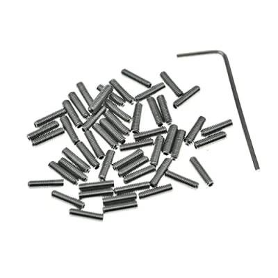 Afbeelding van KAISH 50x US #4 40 x 3/8 &quot;RVS Gitaar Bridge Zadel Hoogte Aanpassing Schroeven Past Fender Stratocaster/Telecaster