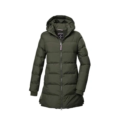 Afbeelding van killtec Meisjes gewatteerde parka/parka met capuchon KOW 359 GRLS QLTD PRK, dark moss, 128, 42151 000