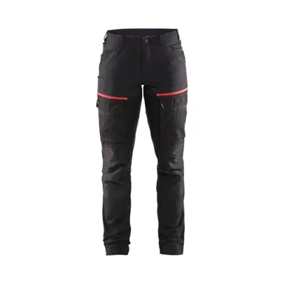 Afbeelding van Blaklader Servicewerkbroek met stretch voor dames 7166 1845 Zwart/Rood