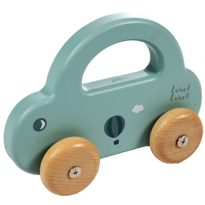 Afbeelding van Label Groen Houten Speelgoed Auto LLWT 25033