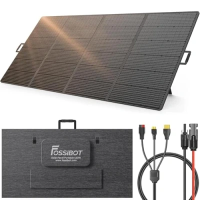 Afbeelding van FOSSiBOT Zonnepaneel, 420 W zonnepanelen, opvouwbaar zonnepaneel voor F2400 F3600 draagbaar powerstation, fotovoltaïsche module zonne installatie outdoor, tuin, balkon, caravan, camping