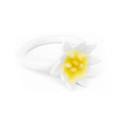 Afbeelding van Lanco rubberen bijtring lotus wit