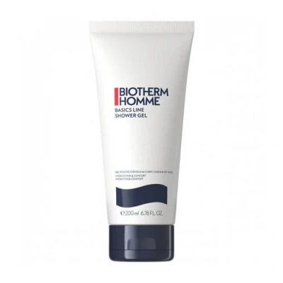 Afbeelding van Biotherm Homme Basic Shower Gel, verfrissende douchegel voor mannen, met zeegeur, verkwikkende en revitaliserende douchezeep, alle huidtypes, een frisse look, lichaam haar, 200 ml