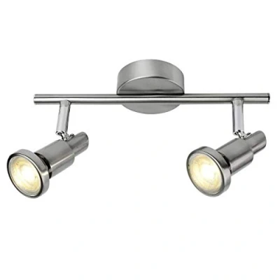 Afbeelding van BRILLIANT lamp Ryan LED spot buis 2 ijzer/chroom 2x PAR51, GU10, 5W reflectorlampen inbegrepen, (380lm, 3000K) Schaal A ++ tot E Hoofden draaien