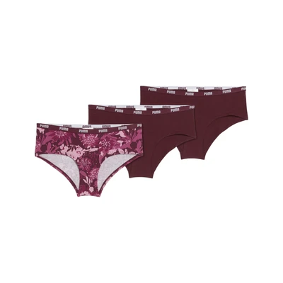 Afbeelding van PUMA Hipsters (3 Pack) voor Dames, Rood, Maat L