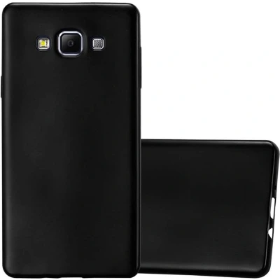Afbeelding van Cadorabo Hoesje geschikt voor Samsung Galaxy A7 2015 in METALLIC ZWART Beschermhoes gemaakt van flexibel TPU silicone Case Cover